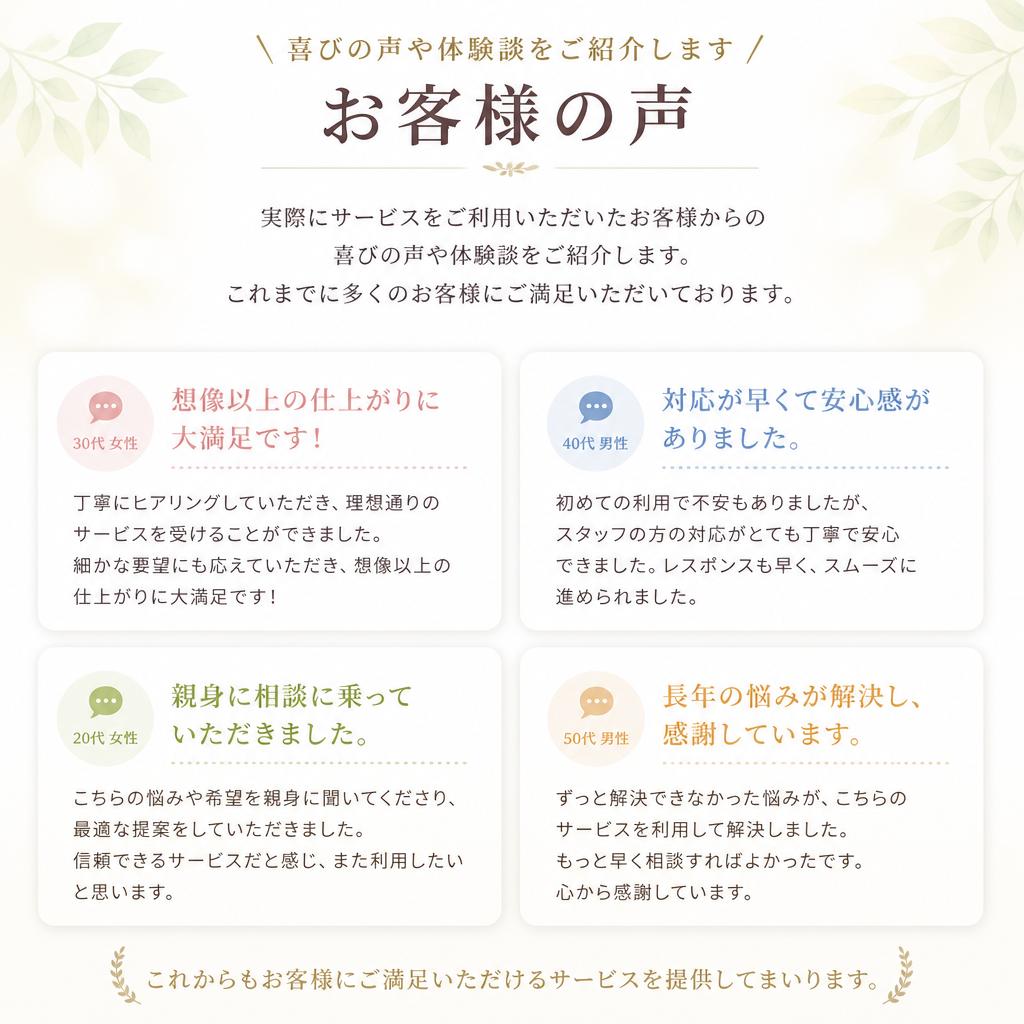 お客様の声