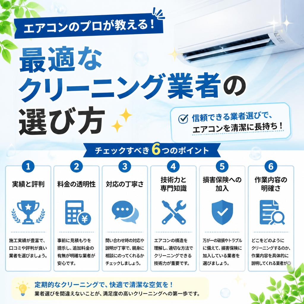 エアコンのプロが教える！最適なクリーニング業者の選び方✨