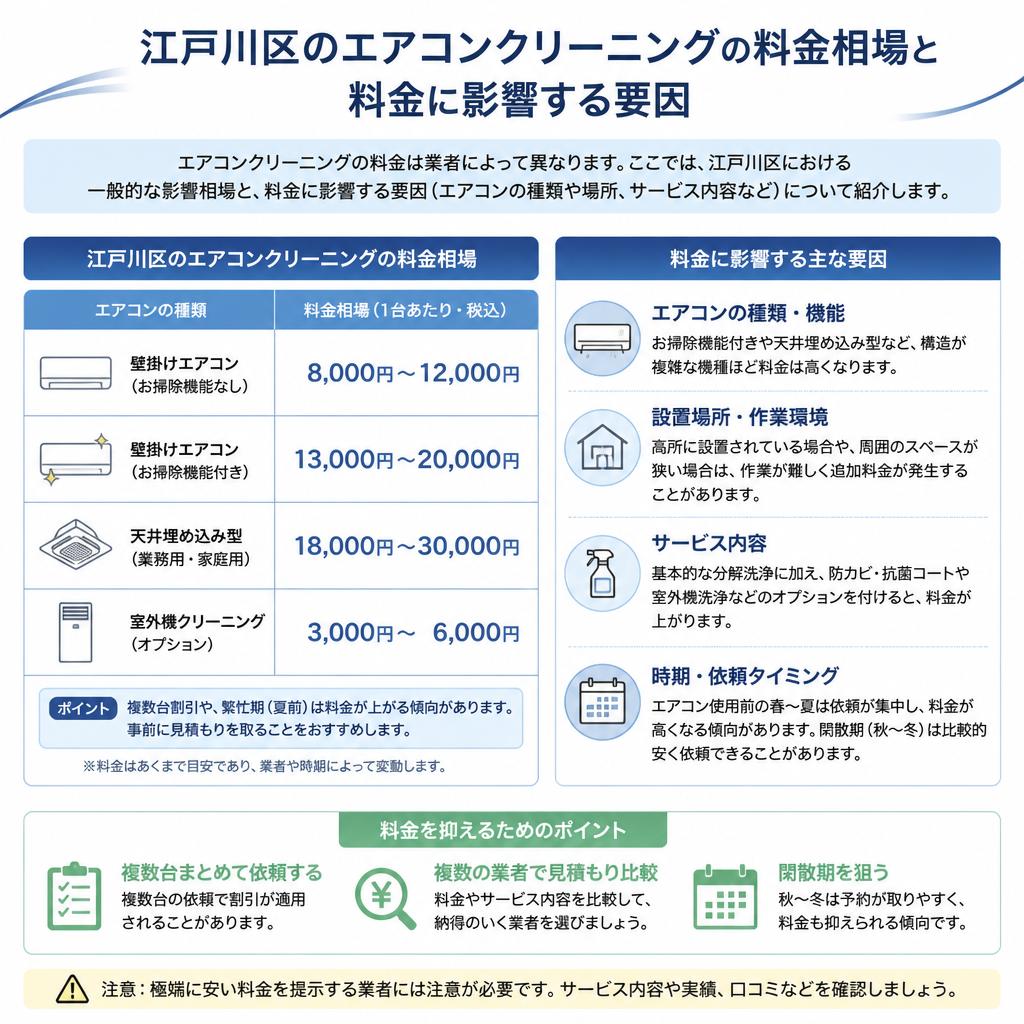 2. 江戸川区のエアコンクリーニングの相場
