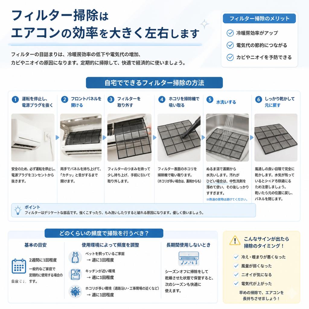 5. フィルター掃除の基本とおすすめ頻度